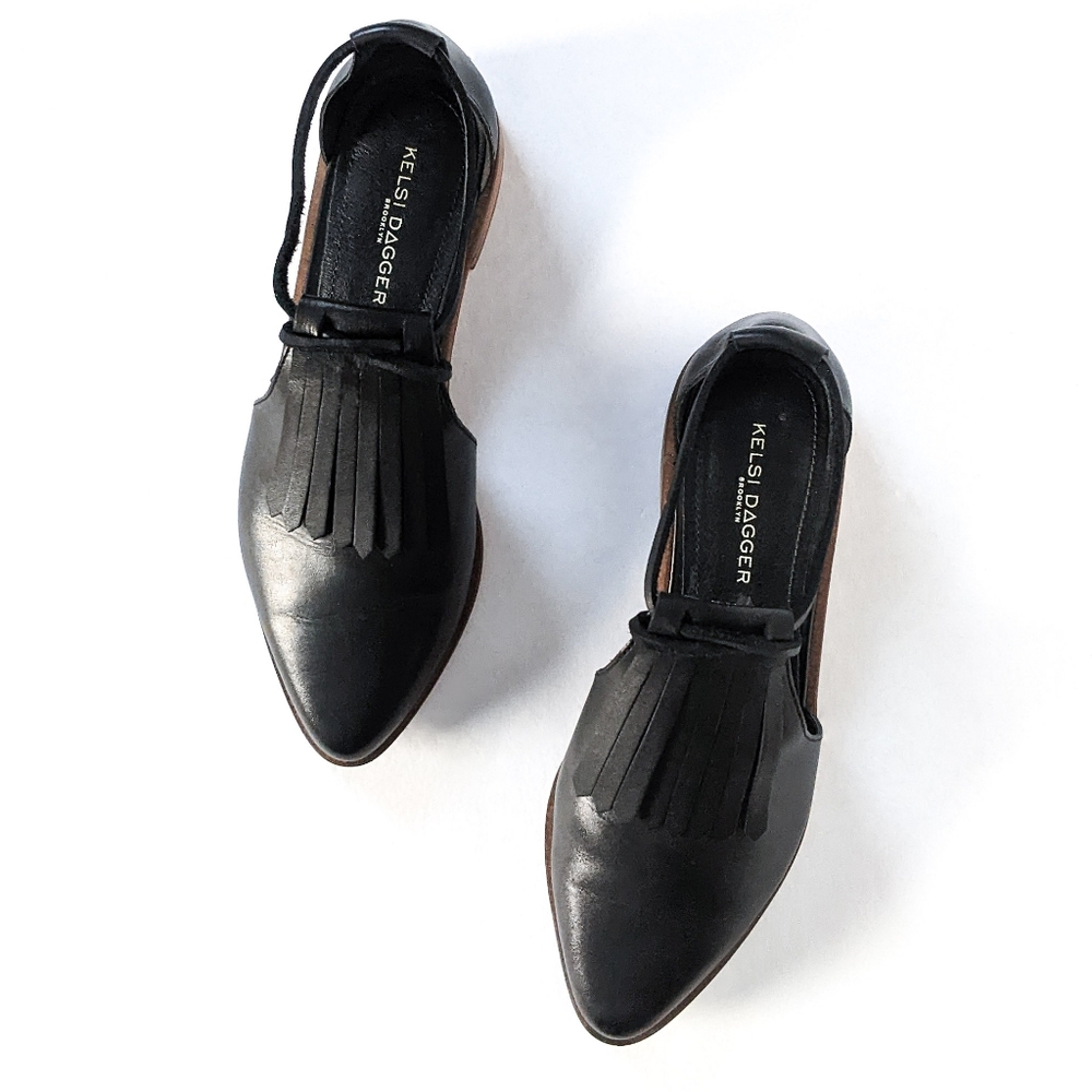 Kelsi Dagger Brooklyn Alani Black Leather Loafers